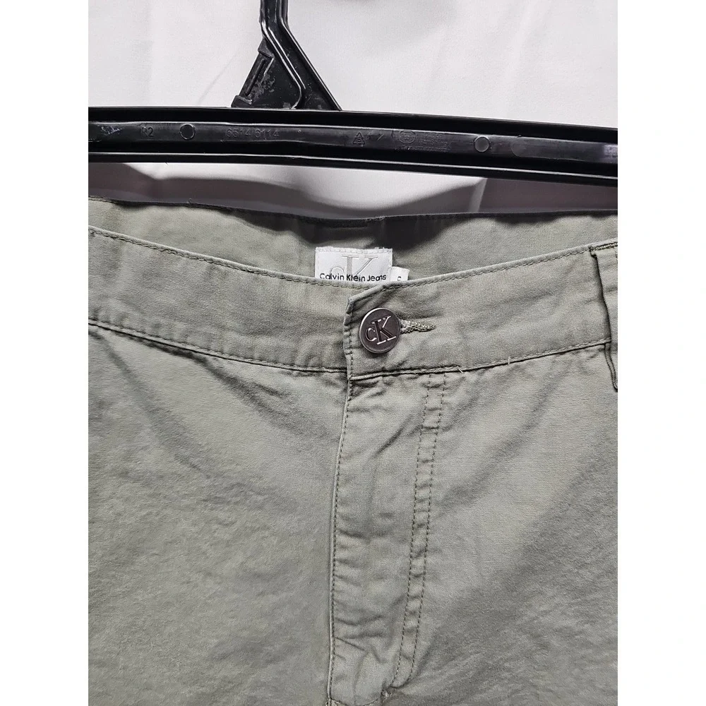 Calvin Klein‎ Women's Flat Front Jeans Cargo Shorts High Rise 7
